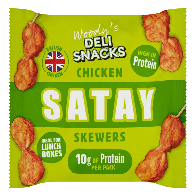 Woody's Deli Snacks Chicken Satay Skewers 56g