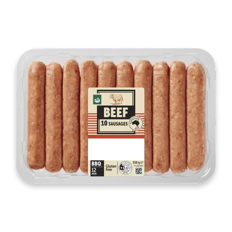 10 Beef Sausages