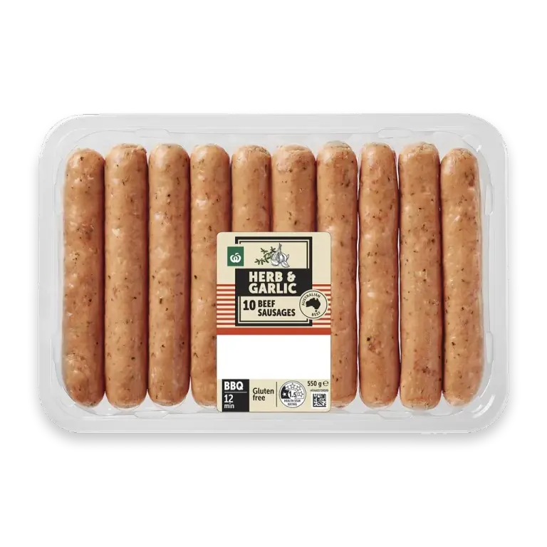 10 Herb & Garlic Beef Sausages