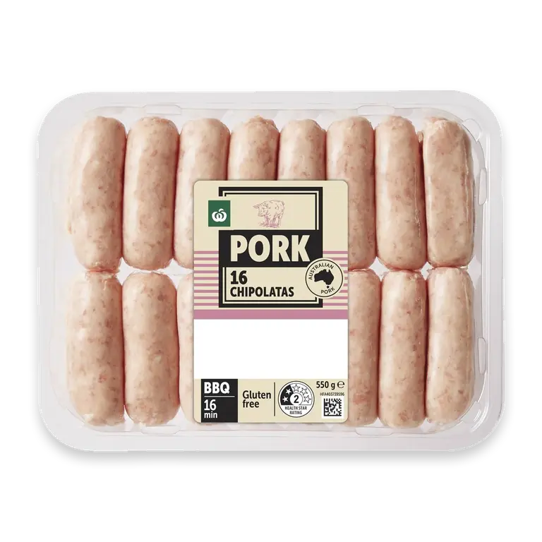 16 Pork Chipolatas