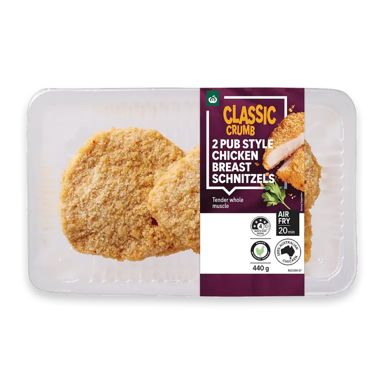 2 Chicken Schnitzels Pub Style