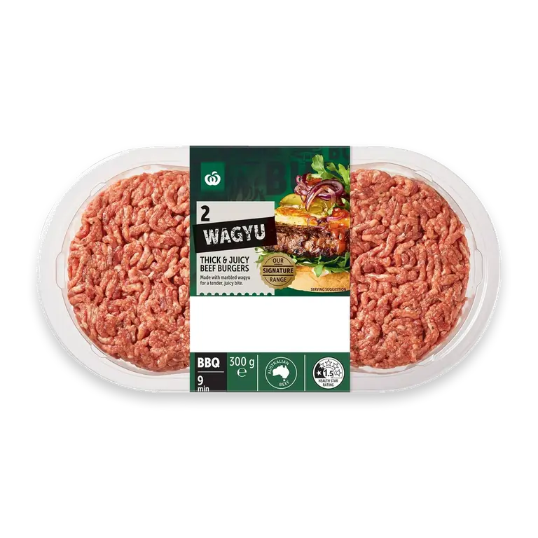 2 Wagyu Thick & Juicy Beef Burgers