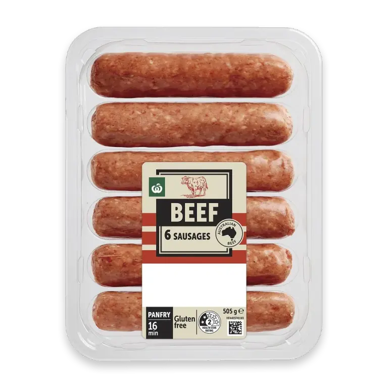6 Beef Sausages