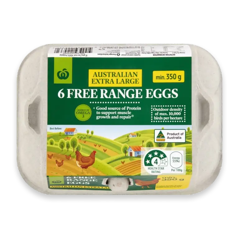 6 Extra Large Free Range Eggs