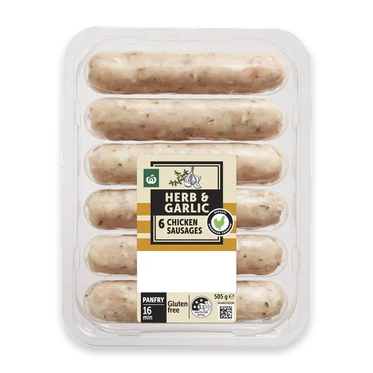 6 Herb & Garlic Chicken Sausages