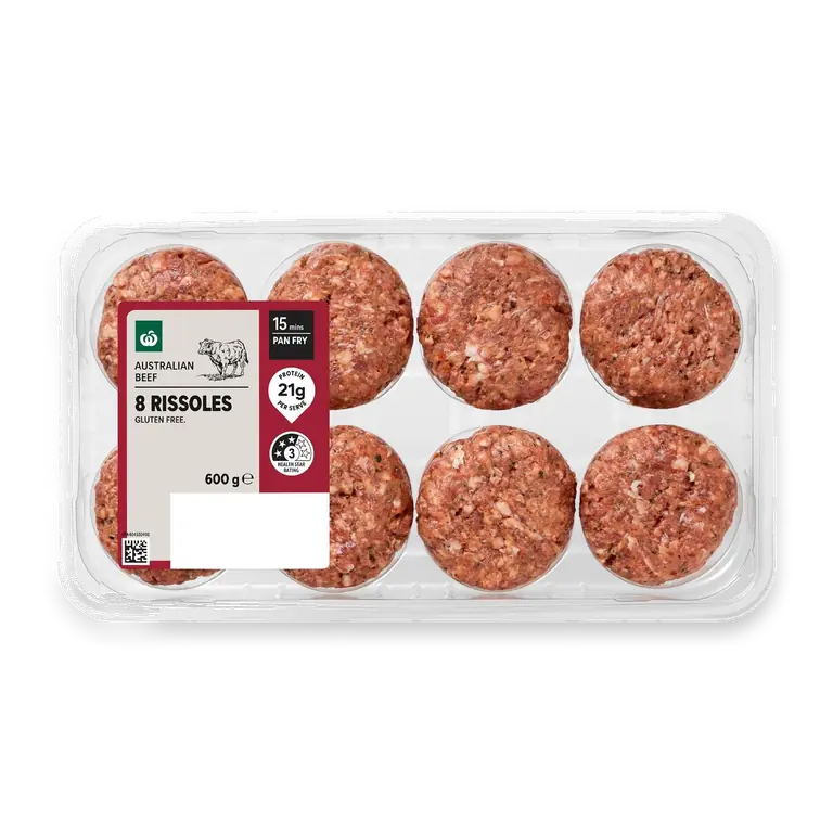 8 Homestyle Beef Rissoles