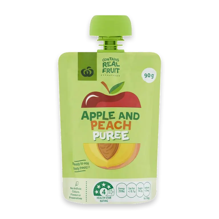 Apple & Peach Puree In Pouch