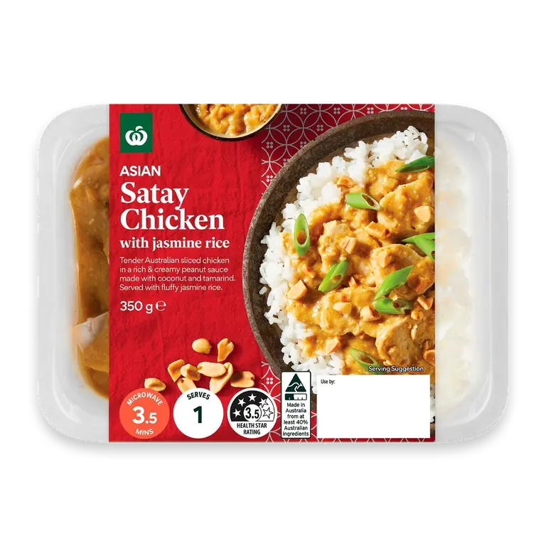 Asian Satay Chicken With Jasmine Rice