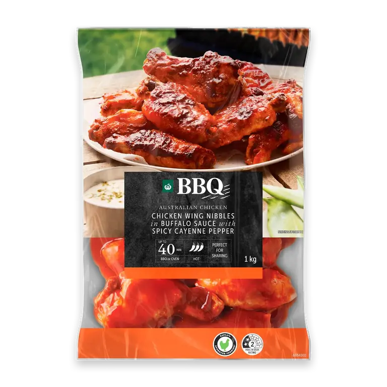 BBQ Australian Chicken Wing Nibbles Buffalo Style