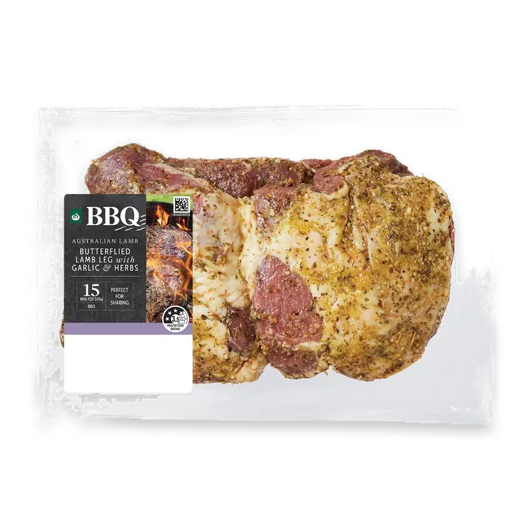 BBQ Butterflied Lamb Leg With Garlic & Herbs