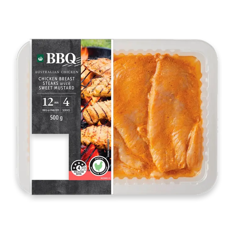 BBQ Chicken Breast Steaks Sweet Mustard