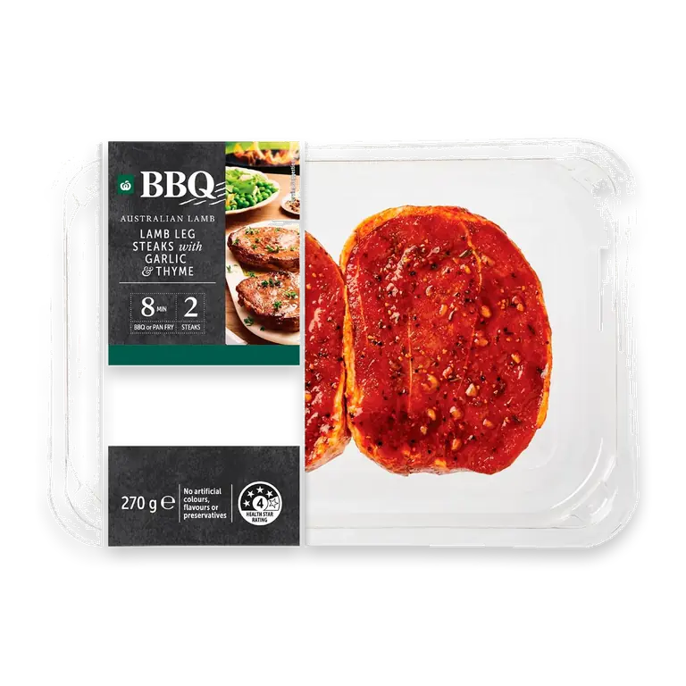 BBQ Marinated Lamb Steaks With Thyme & Garlic