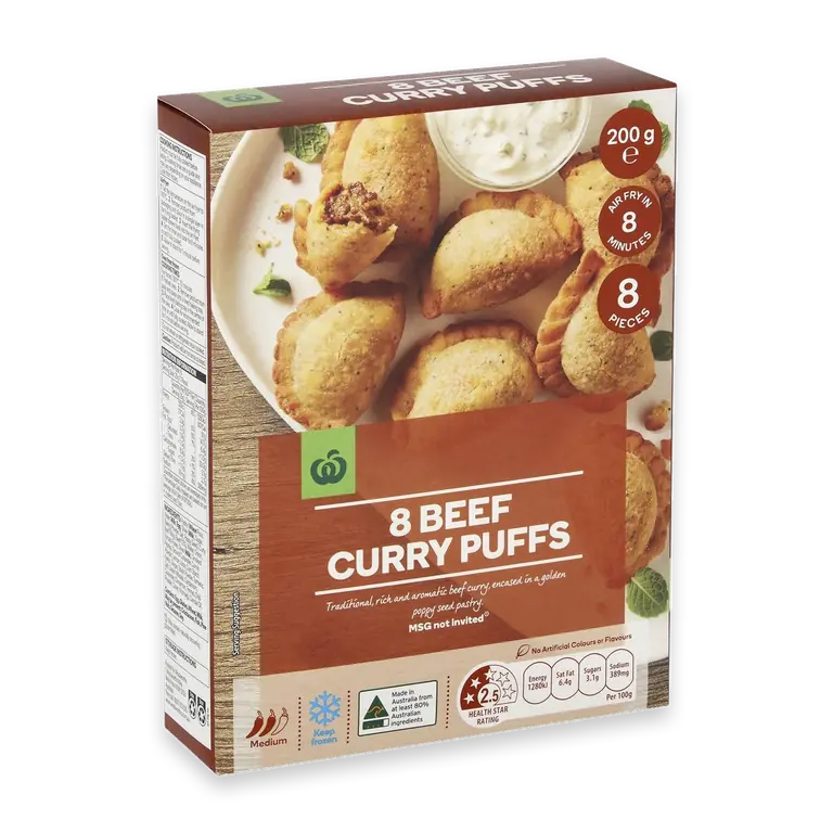 Beef Curry Puffs 8 Pack