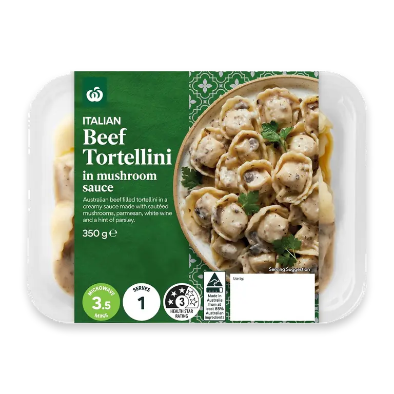 Beef Tortellini With Creamy Mushroom Sauce Chilled Meal