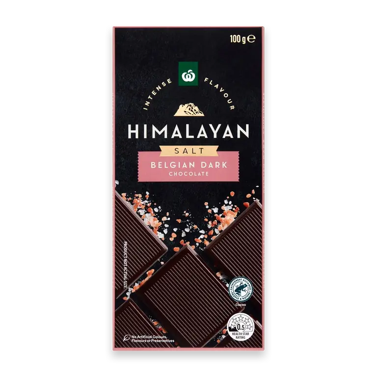 Belgian Dark Chocolate Himalayan Salt Block