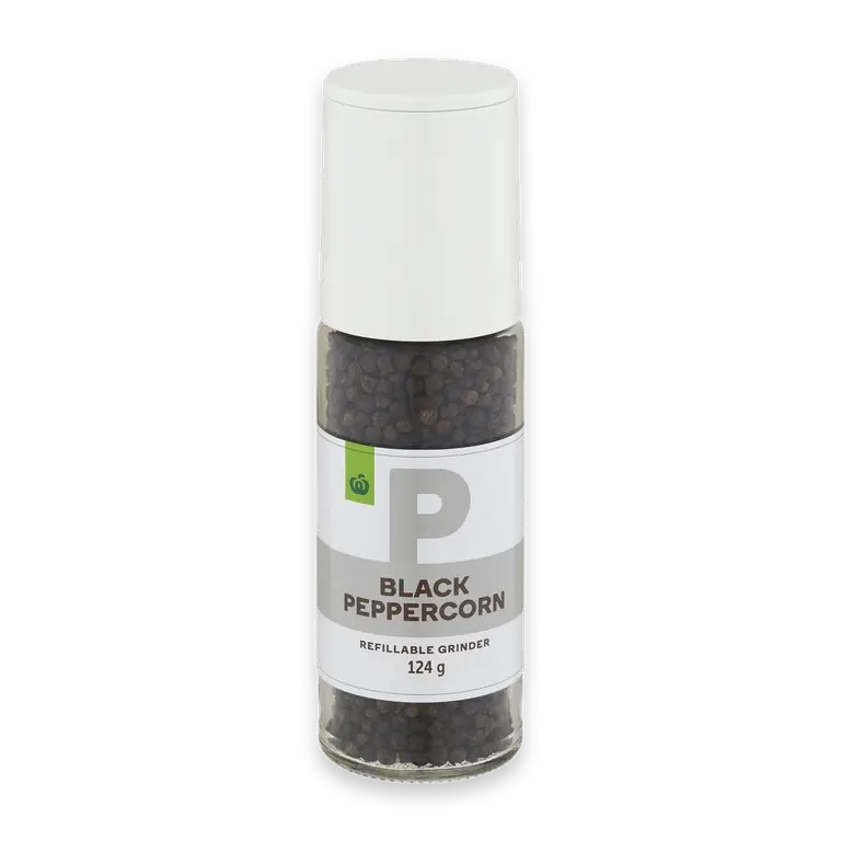 Black Peppercorn Refillable Grinder