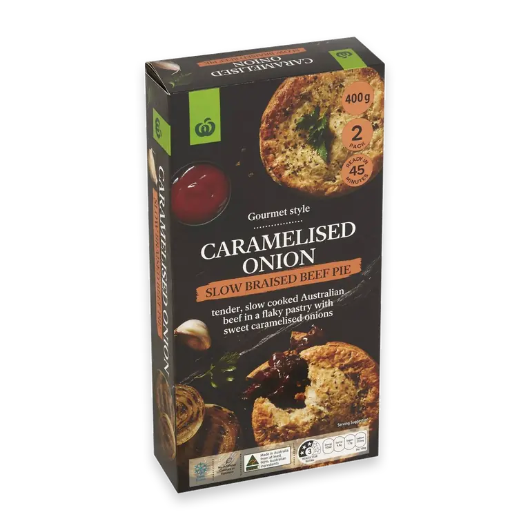 Caramelised Onion Slow Braised Beef Pies