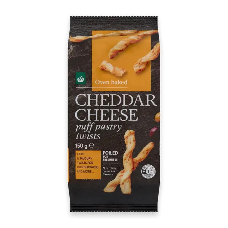 Cheddar Cheese Puff Pastry Twist Crackers