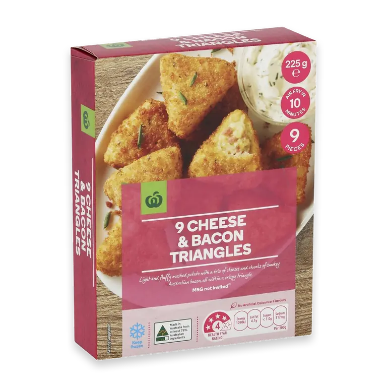 Cheese & Bacon Triangles 9 Pack