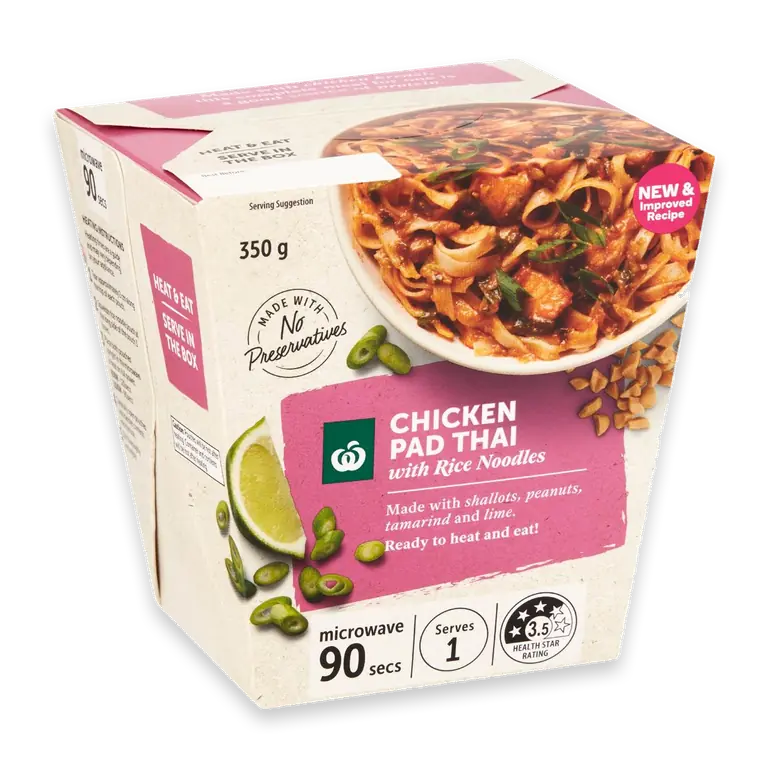 Chicken Pad Thai With Rice Noodles