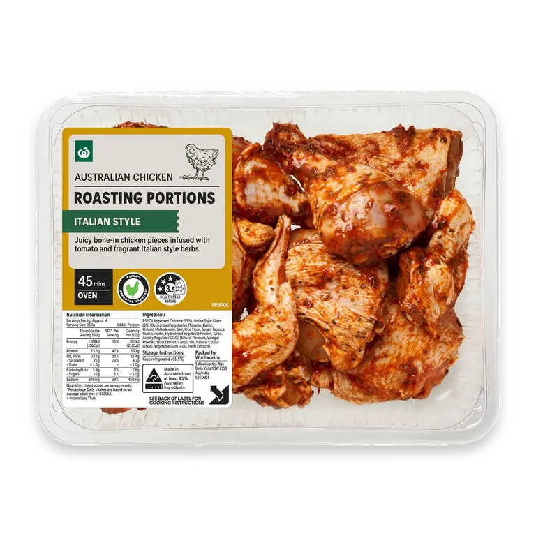 Chicken Roasting Portions Italian Style