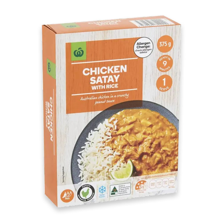 Chicken Satay With Rice