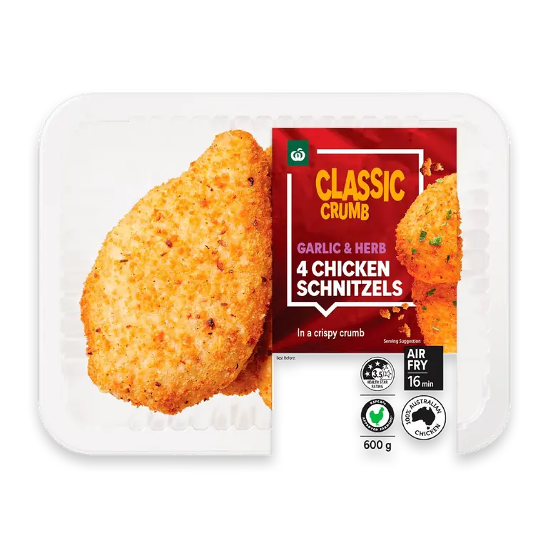 Chicken Schnitzels Garlic & Herb