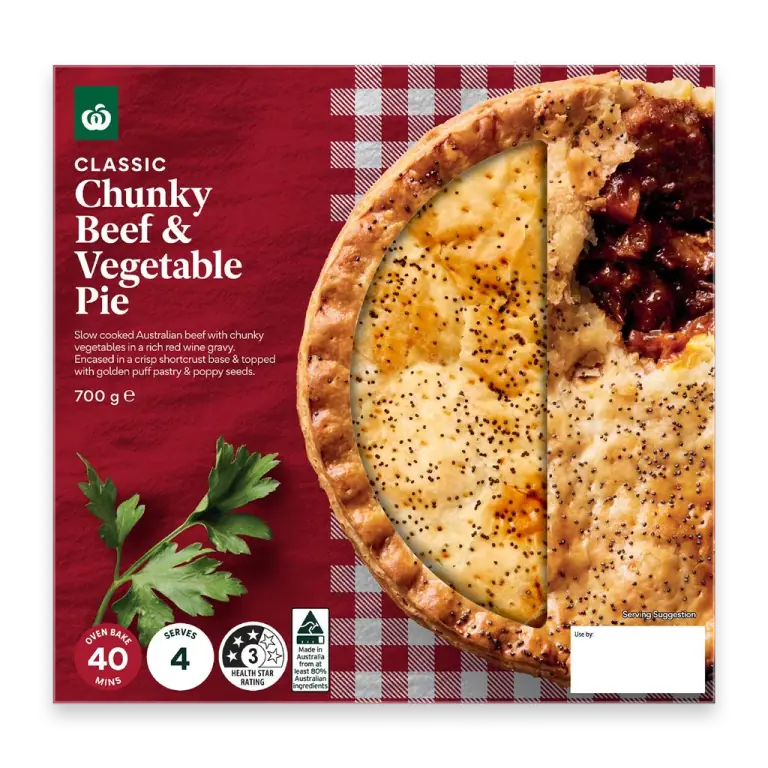 Chunky Beef & Vegetable Pie