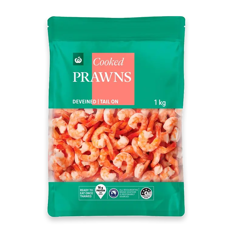 Cooked & Peeled Cocktail Prawns Tail On