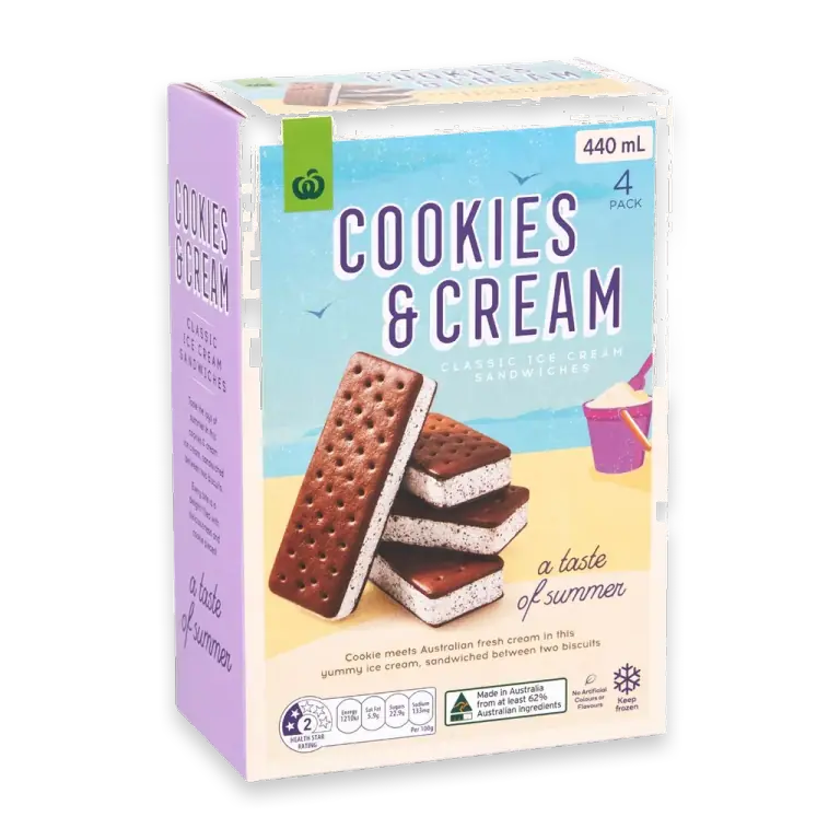 Cookies & Cream Ice Cream Sandwich
