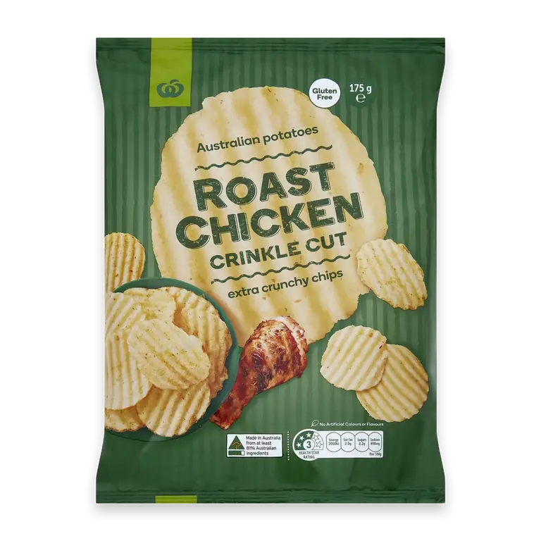 Crinkle Cut Chips Roast Chicken