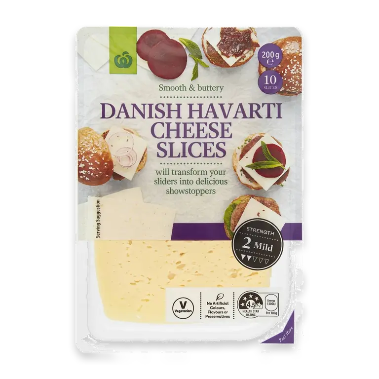 Danish Havarti Cheese Slices