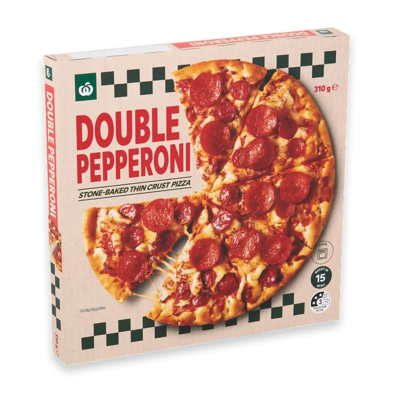 Double Pepperoni Stone-Baked Thin Crust Pizza