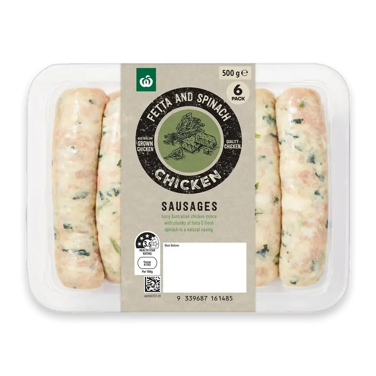 Fetta & Spinach Chicken Sausages