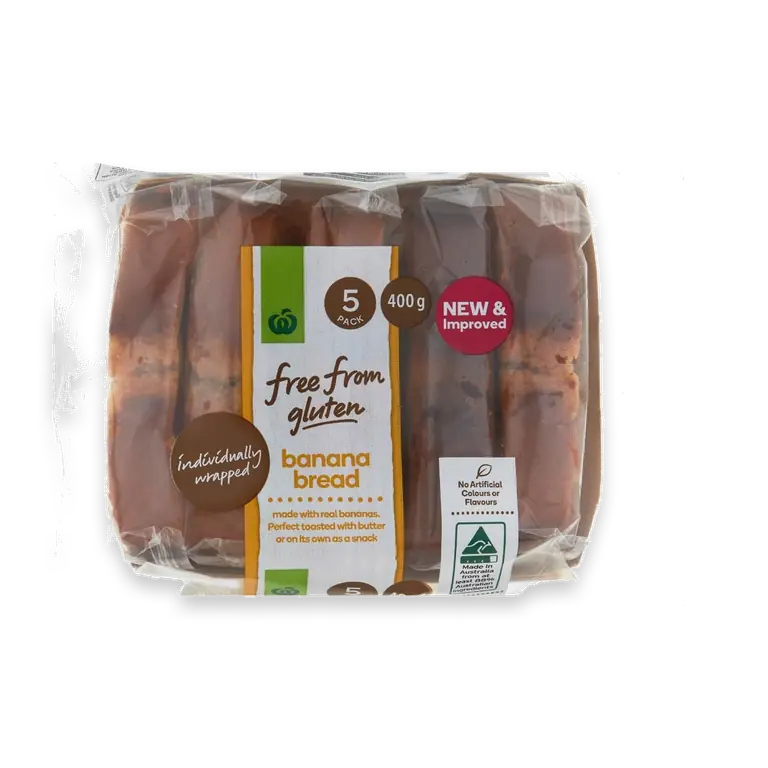 Free From Gluten Banana Bread Slices
