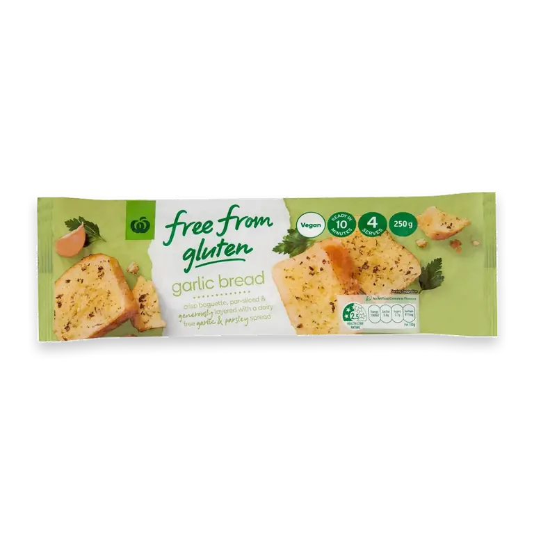 Free From Gluten Garlic Bread