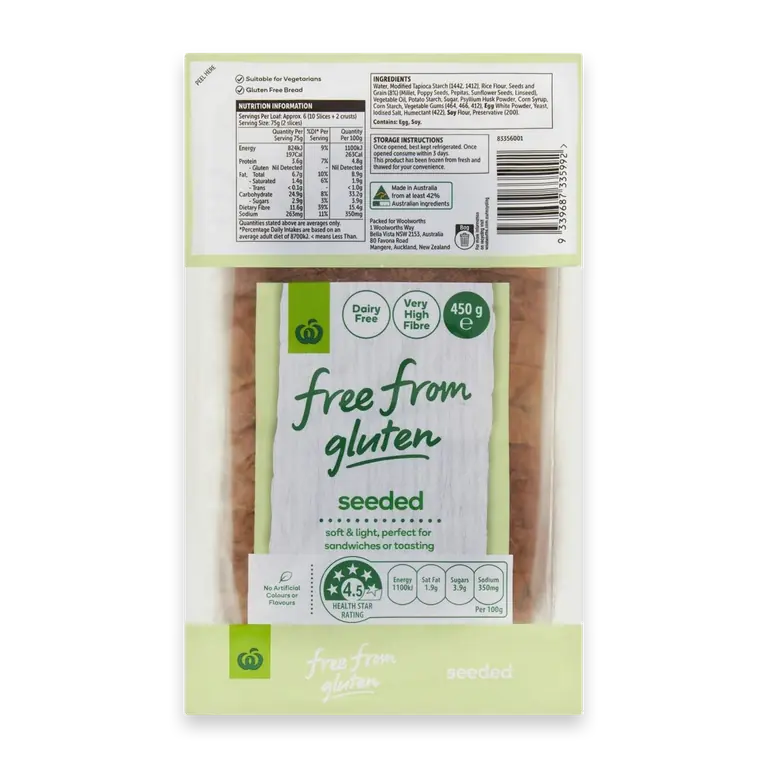 Free From Gluten Seeded Bread Loaf