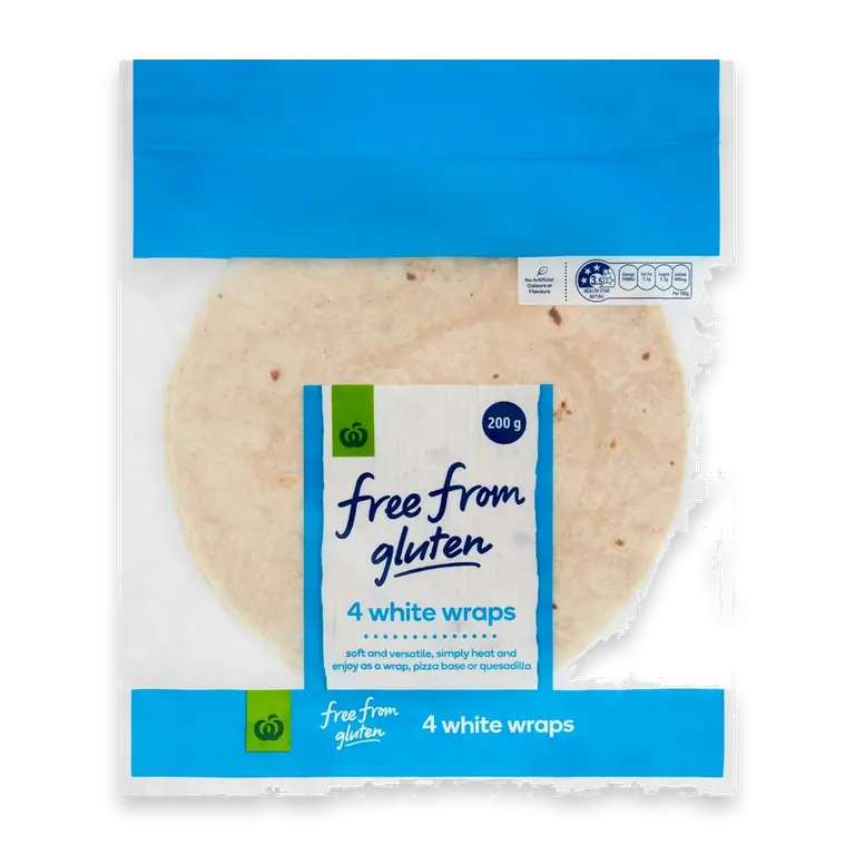 Free From Gluten White Wraps