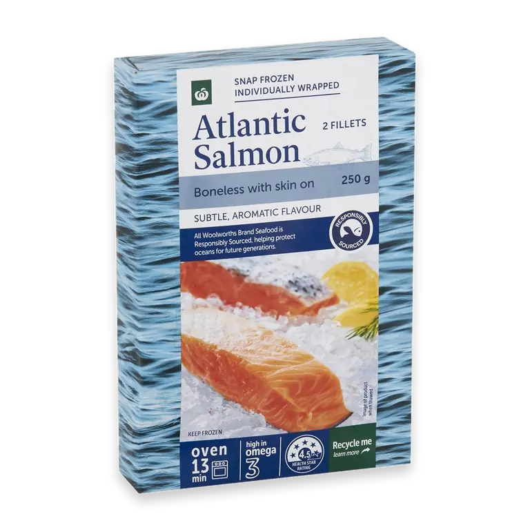 Frozen Salmon Fillets Skin On