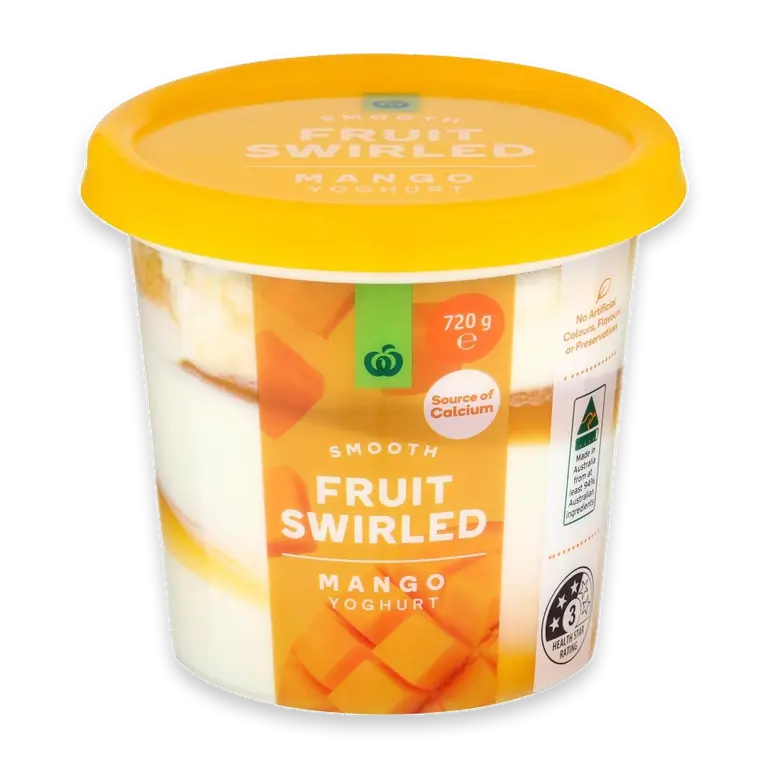 Fruit Swirled Mango Yoghurt