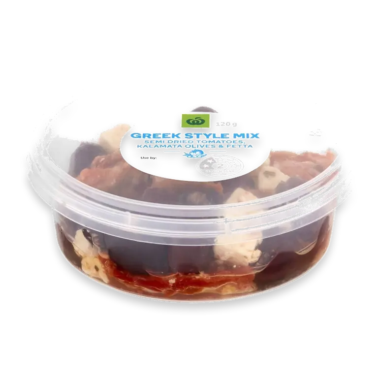 Greek style Mix Semi Dried Tomatoes Olives Fetta