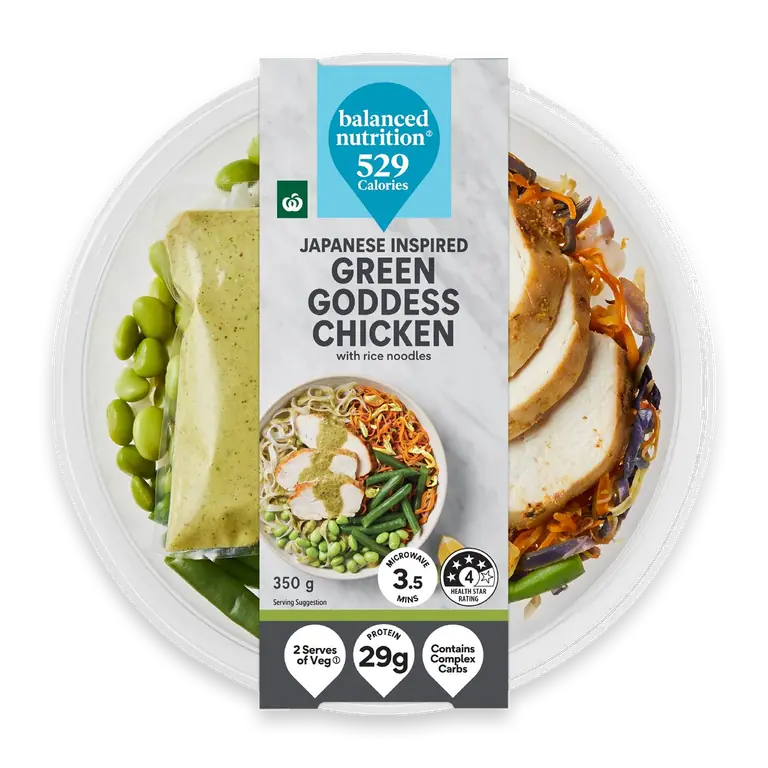 Green Goddess Chicken With Rice Noodles