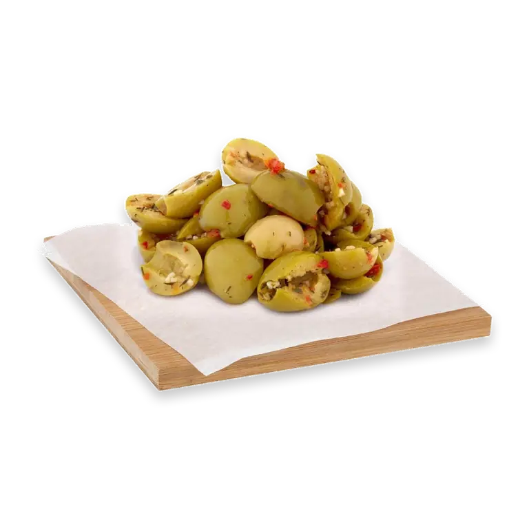 Green Olive Half Marinated From The Deli