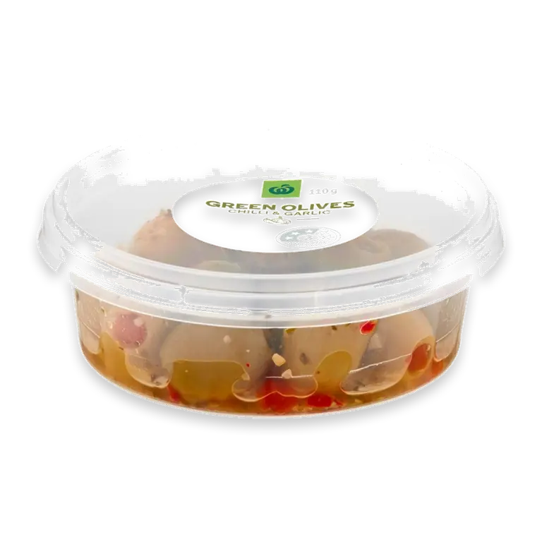 Green Olives With Chilli & Garlic