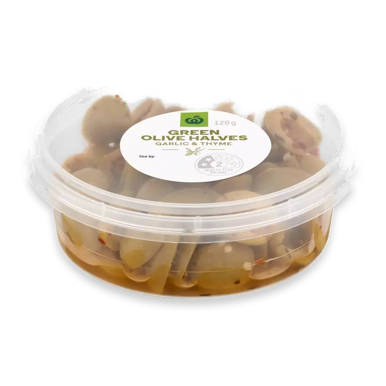 Herb Green Olives Halves