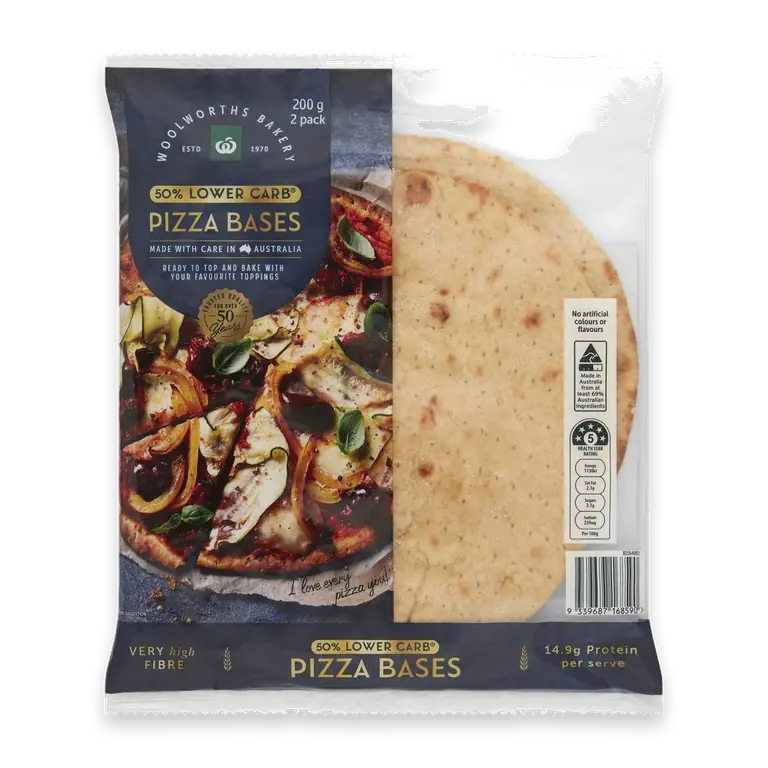 High Protein Lower Carb Thin Crust Pizza Base