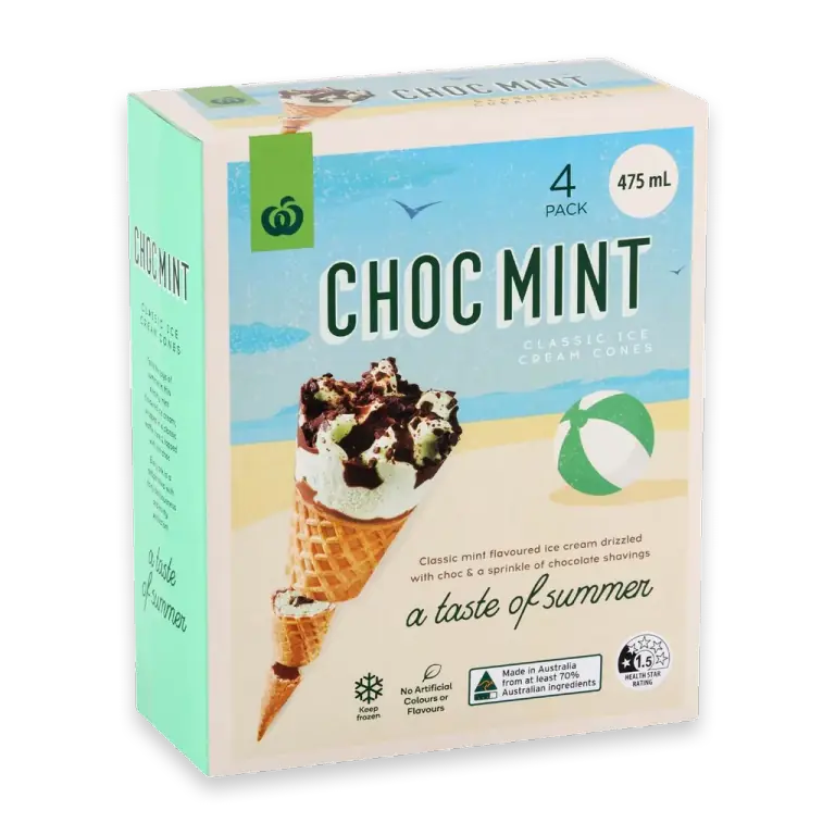 Ice Cream Cones Choc Mint