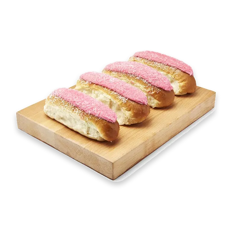 Iced Fruitless Finger Buns Extra Soft