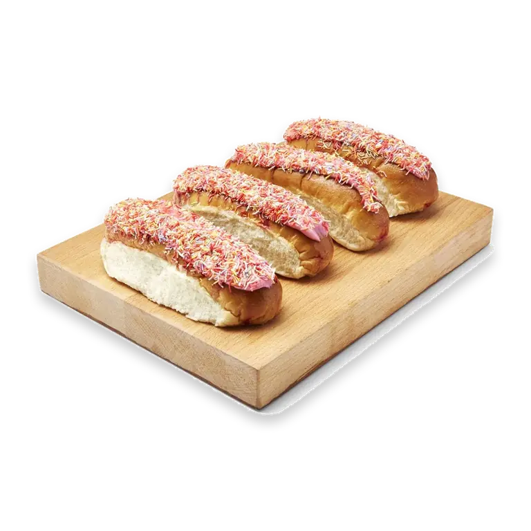 Iced Rainbow Sprinkle Finger Buns