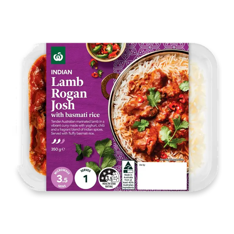 Indian Lamb Rogan Josh With Basmati Rice